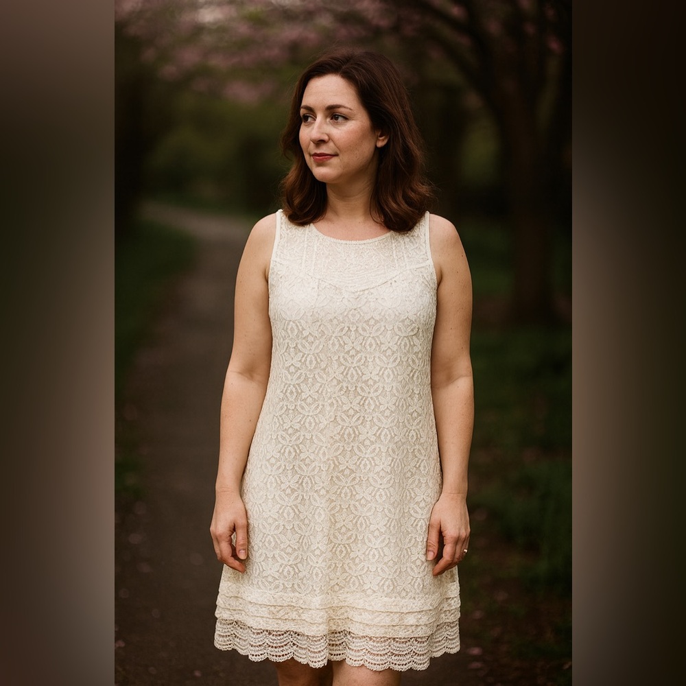 Rewind Cream Lace dress